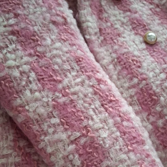LoveShackFancy Armstrong Coat Pink Hills Tweed. - Picture 8 of 16